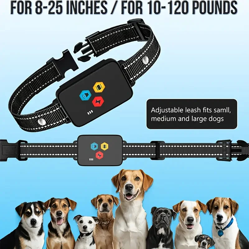 the DOG TRAINER - 1000m Electric Dog Training Collar, Pet Remote Control Type-C Backlight Display Shock Vibration Sound Collar with Security Lock