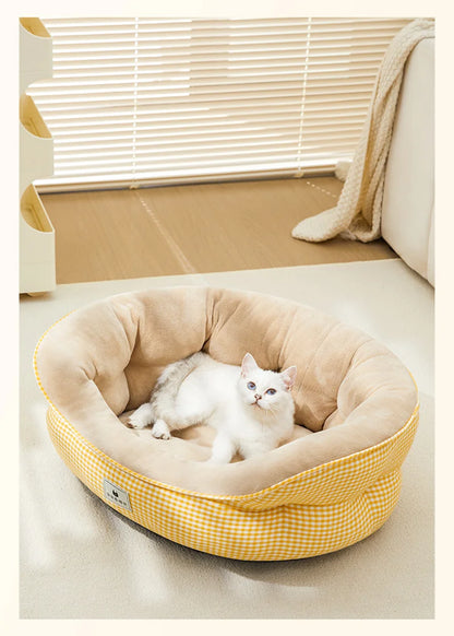 All-Season Convertible Pet Bed - Thermal Pet Sofa Mat for Teddy Dogs & Small Breeds Plush Cushion Soft Cat Bed Sofa