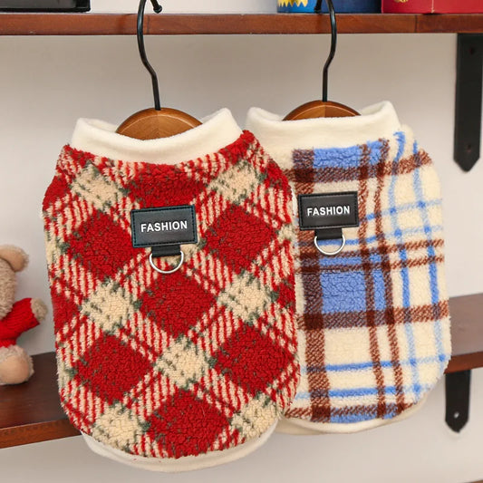 the PLAID DOG - XS-8XL Dog Clothes Winter Warm, Big Dog Coat, Puppy Clothing Fleece Vest for Small/Medium/Large Dogs, Golden Retriever Costume