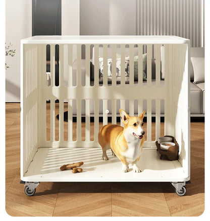 Indoor Dog House Large Space Pet Cage Noiseless Universal Wheel Transparent Dogs Villa Kennel Pet Accessories Products