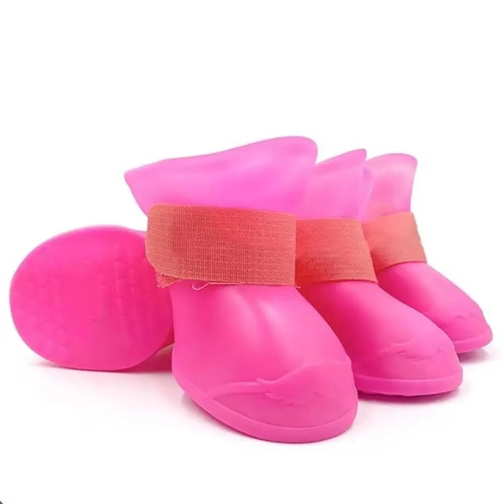 the BOLD DOGGY BOOTS - Durable Soft Silicone Pet Rain Shoes, Anti-Slip Waterproof Dog Rain Boots, Dog Ankle Boots