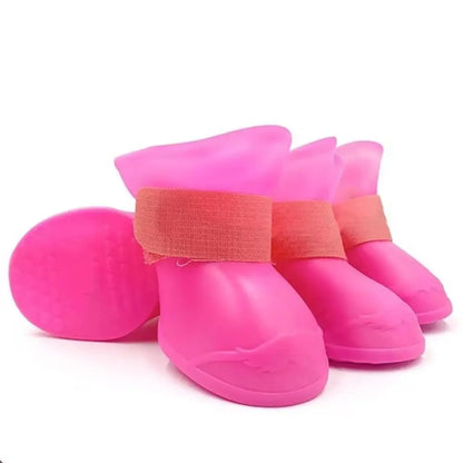 the BOLD DOGGY BOOTS - Durable Soft Silicone Pet Rain Shoes, Anti-Slip Waterproof Dog Rain Boots, Dog Ankle Boots