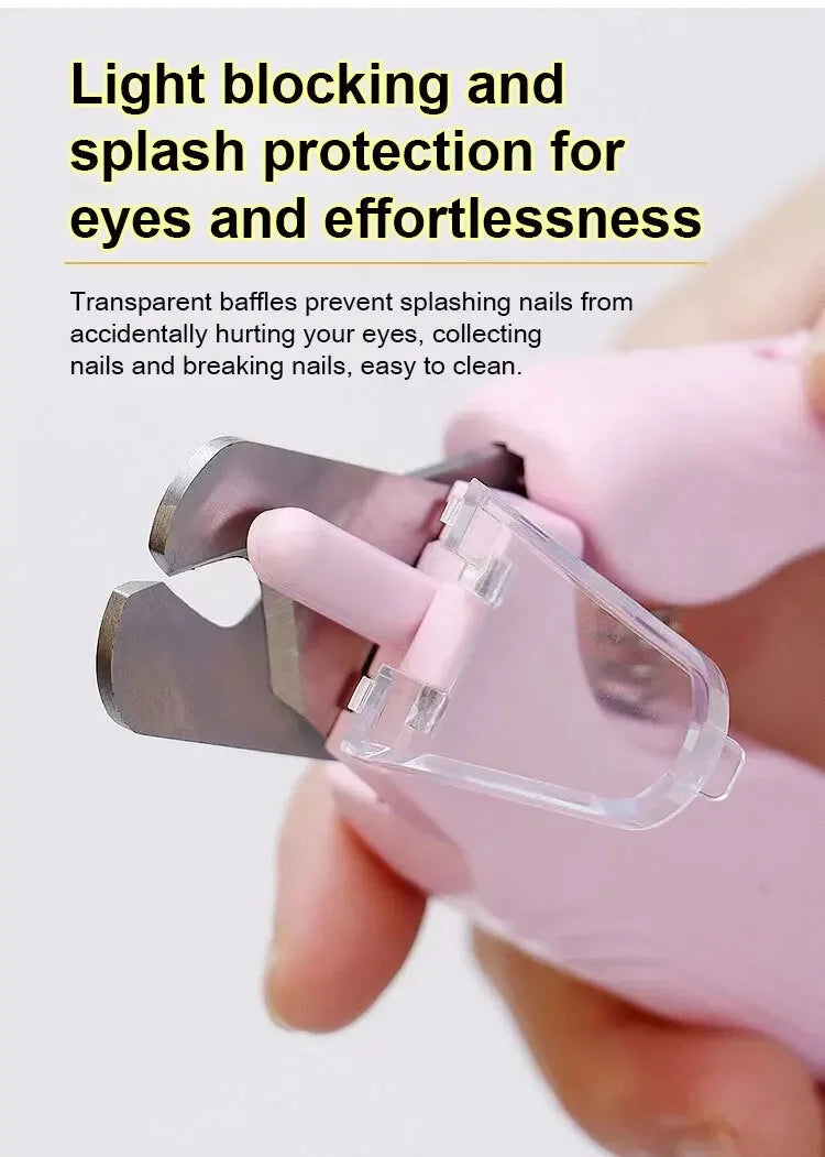 2 In 1 Pet Nail Clippers with Led Light Dog Cat Special Blood Line Scissors Multifunction Animals Paw Nail Trimmer Pet Supplies
