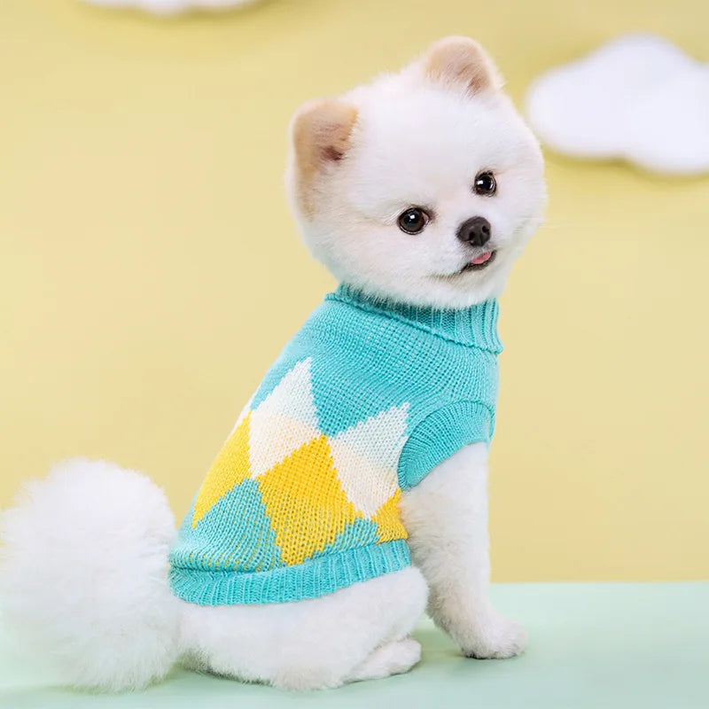 S-xxl Medium Knitted Dog Sweater for Small Dogs York Warm Cat Coat Winter Dogs Clothes Pet Costumes Dog Pullover Puppy Supplies