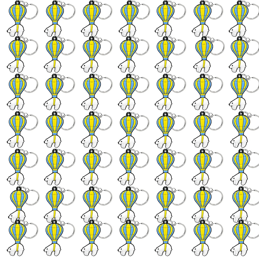 50PCS Cute Animal Keychain knife Ducks Dogs Cats Keyring for Women Men Kids Handbag Cool Car Key Accessories Friends Key Gifts