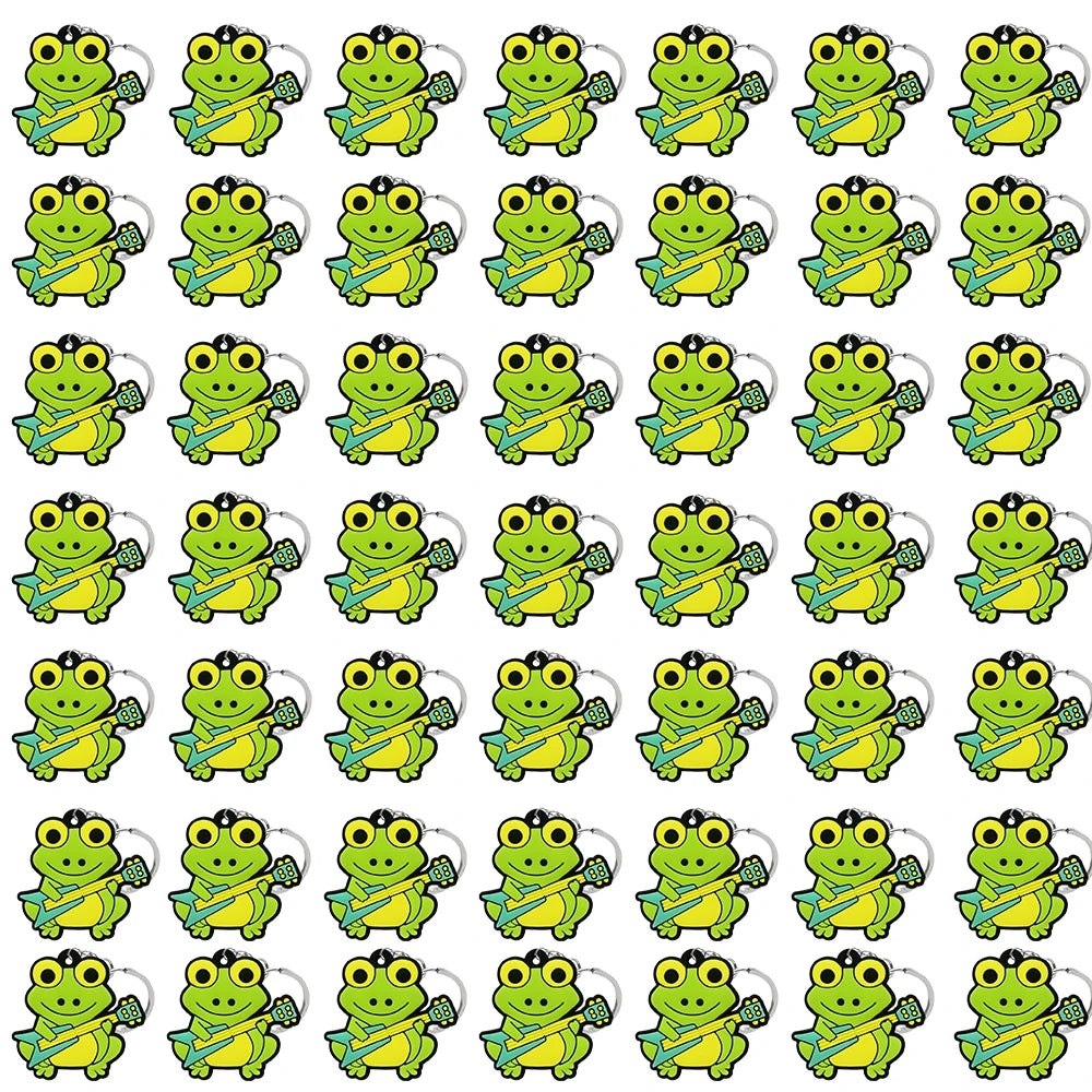 50PCS Cute Animal Keychain knife Ducks Dogs Cats Keyring for Women Men Kids Handbag Cool Car Key Accessories Friends Key Gifts