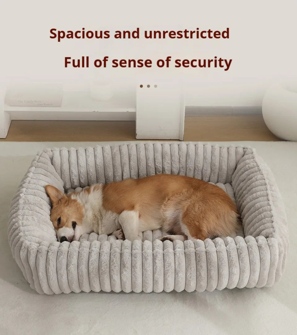 Pet Cat Dog Bed Square Plush Cat Mat Pet Cushion Winter Thickened Orthopedic Pet Mat Soft And Comfortable Cat Bed Pets Supplies