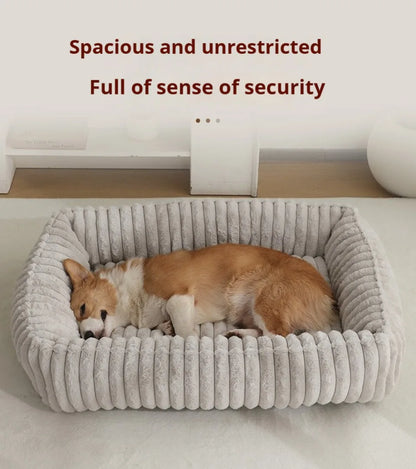 Pet Cat Dog Bed Square Plush Cat Mat Pet Cushion Winter Thickened Orthopedic Pet Mat Soft And Comfortable Cat Bed Pets Supplies