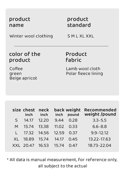 Warm Fleece Pet Clothes for Small Medium Dogs Vest with D ring Puppy Outfits French Bulldog Yorkies Poodle Costumes Pug Coats