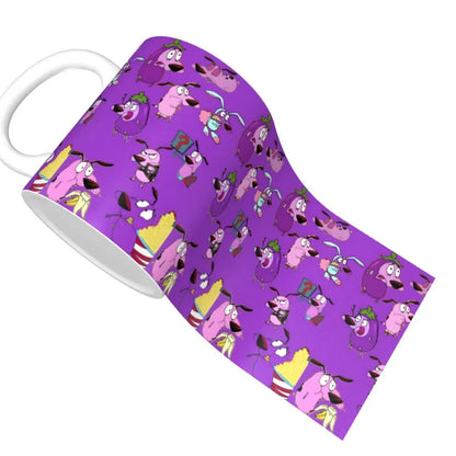 Personalized C-Courage The Cowardly Dog Coffee Mug DIY Ceramic Milk Tea Mug Cup