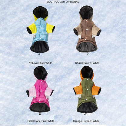 the SLEIGH DOG - Warm Dog Cotton Jacket Outfit, Winter Pet Clothes, Puppy Coat for Small/Medium Dogs and Cats, French Bulldog/Chihuahua/Poodle Clothes