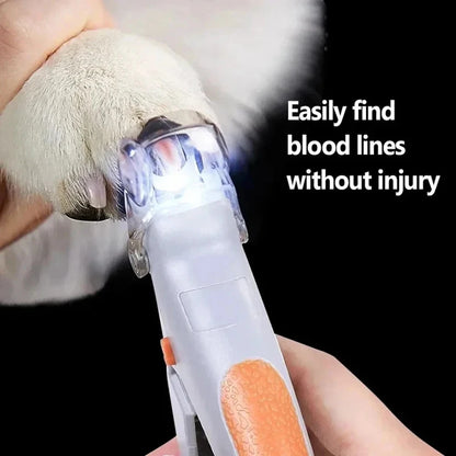 LED Pet Nail Clippers With Light Cat Dog Cleaning Scissors Nail Toeclaw Cutter Scissors Pet Luminous Nail Clippers Pet Supply