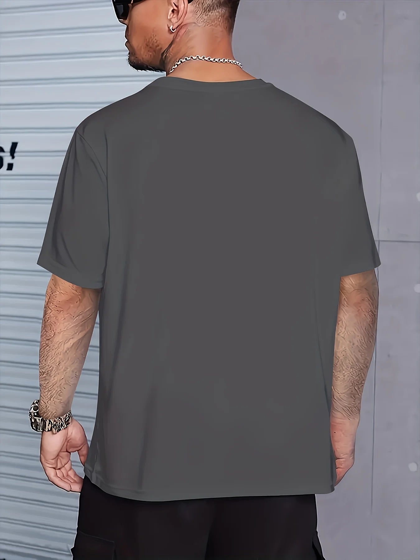 the LOVE PUNCH - Men's Summer 100% Cotton Fashionable Casual Loose Dog and Heart Pattern Printed Sports Round Neck Short Sleeve T-Shirt Top