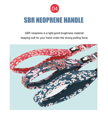 the PETALPACE NEOPRENE LEAD - Truelove Floral Pet Leash, Neoprene Padded Handle, Soft Comfortable, Easy Control, Safe for Small/Medium/Large Walking, Training