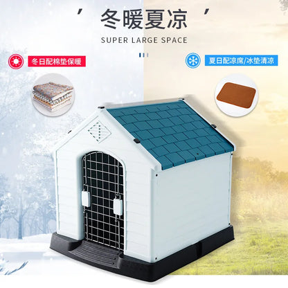 Large and Small Dog Kennel House Outdoor Pet Villa Dog House Breathable Winter Golden Retriever Four Seasons Universal Dog Cage
