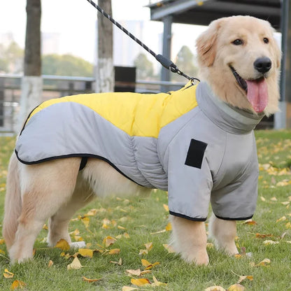 Winter Pet Clothes Golden Labrador Retriever Waterproof Dog Jumpsuit Medium Big Dog, Big Dog Winter Warm Cotton Blend Coat