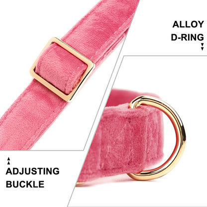 the COZY CREST PERSONALIZED COLLAR - Custom Dog Collar, Soft Velvet Dog Collars, Winter Personalized Pet ID Tag Plush Necklace for Small to Large Dogs, Pug, Free Engraving