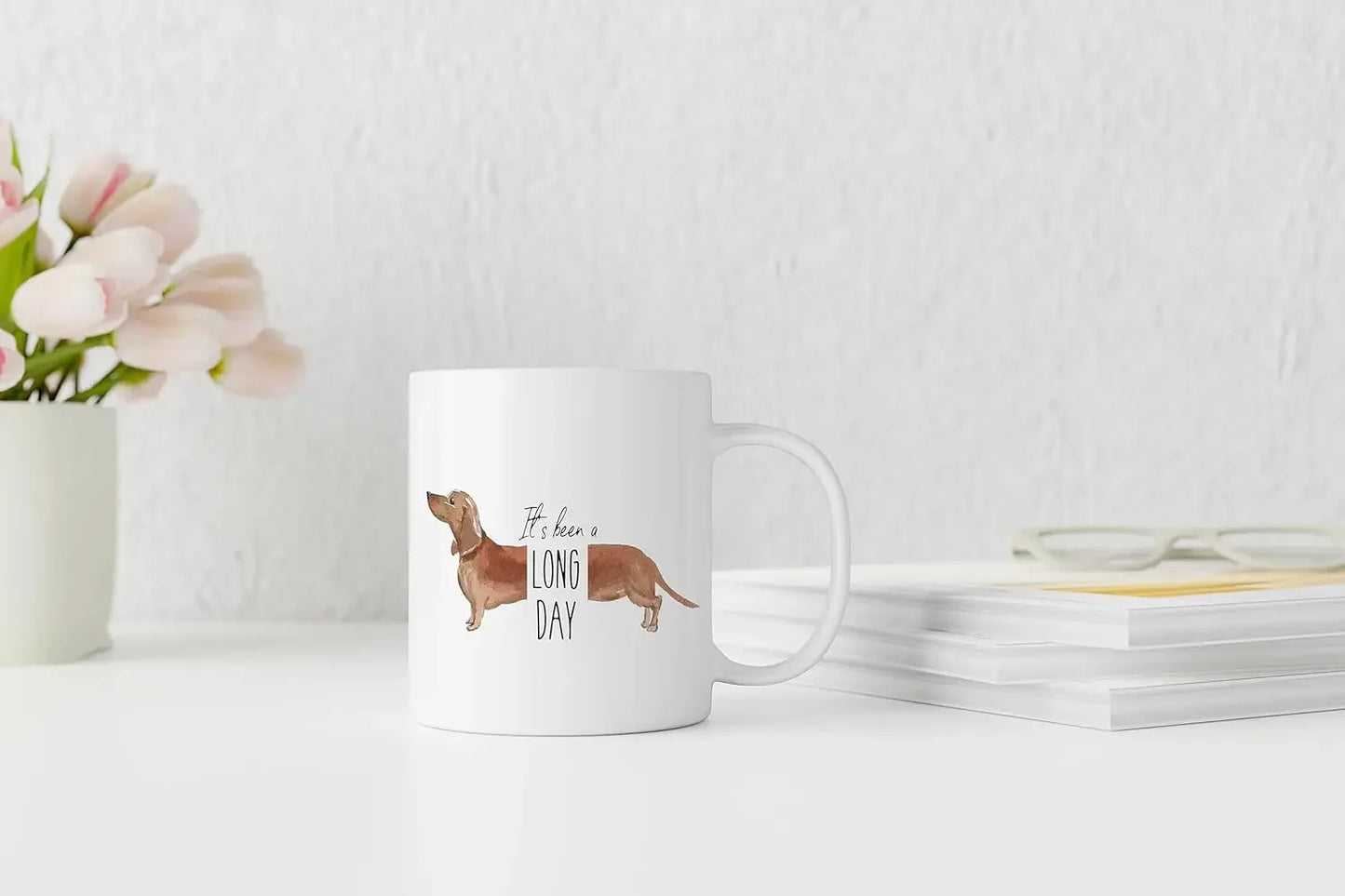 Dachshund mug, ceramic coffee cup, gift cup interesting Weiner dog cup coffee office home 320ML