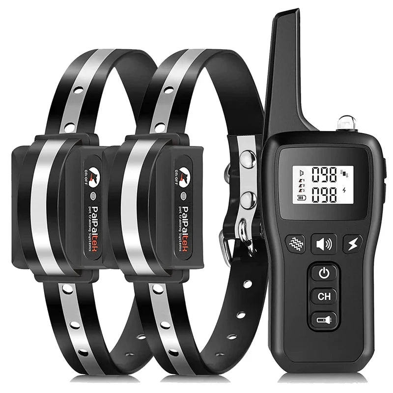 the BARK STOPPER - 2-IN-1 Remote Electronic Dog Collar, Dog Training Collar for Large/Medium/Small Dog, Shock Collar with 3 Training Modes, IPX7