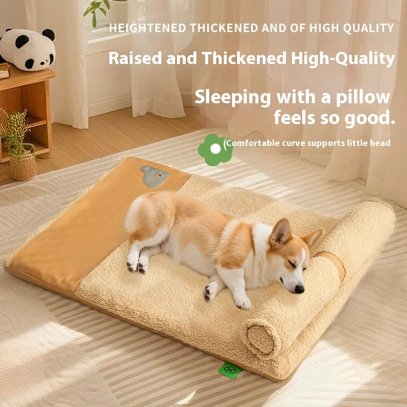 Four Seasons Dog Cat Bed Orthopedic Memory Foam Machine Washable Removable Cover All Season Comfort Mat for Small Medium Large