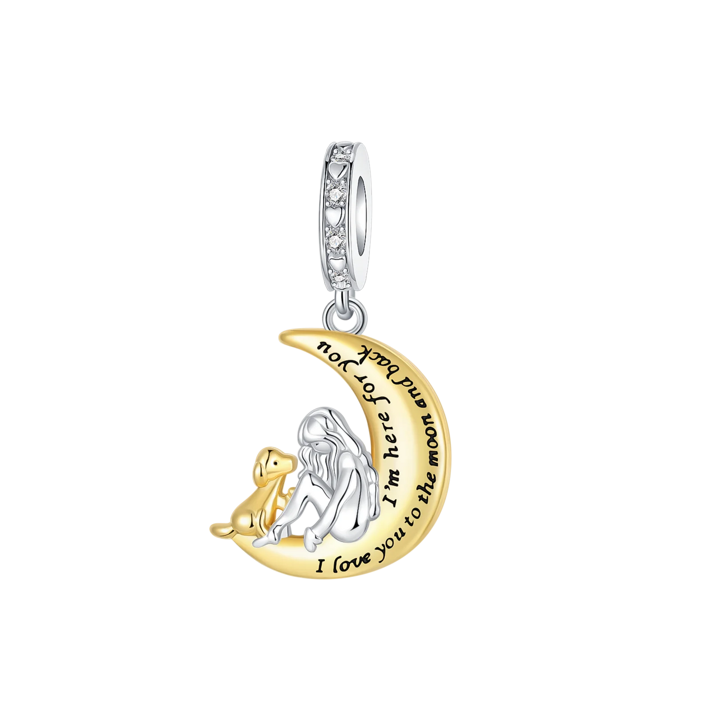 925 Sterling Silver Girl Holding Dog Charms Beads Fit Original 925 Bracelet Making Gift for Woman Jewelry Diy Fashion Pendant