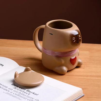 2025 New Ceramic Water Dolphin Cup Capybara Mug Home Breakfast Milk Coffee Mug Cartoon Creative Modeling Cups