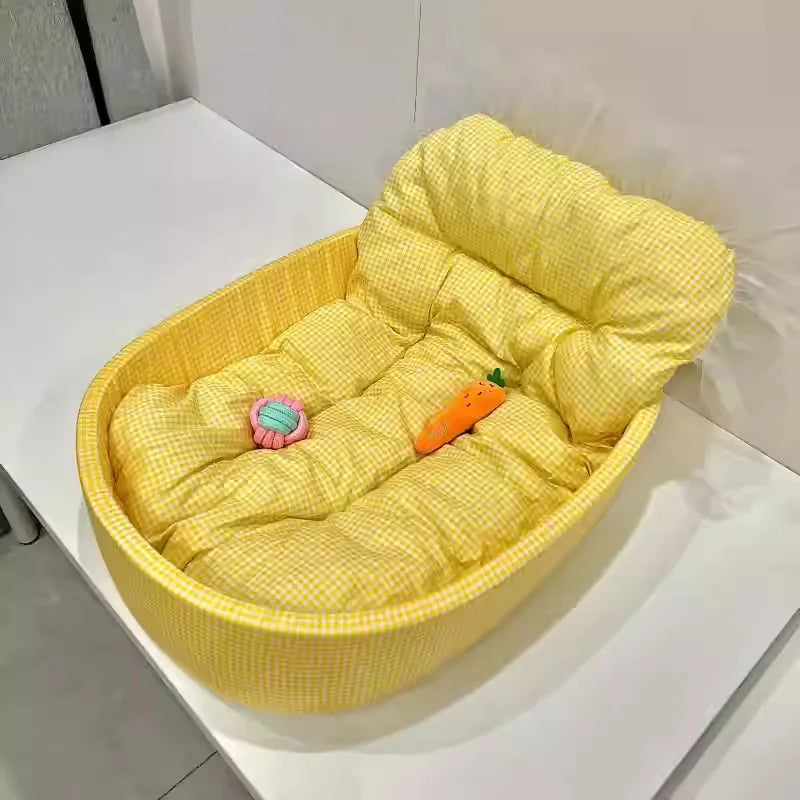 Macaron Color Dog Bed Pet Kennel Four Seasons Universal Winter Dopamine Cat Nest Deep Sleeping Nest Pet Supplies
