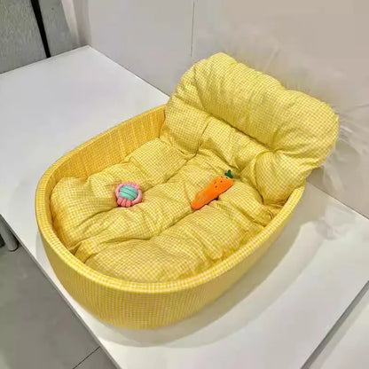 Macaron Color Dog Bed Pet Kennel Four Seasons Universal Winter Dopamine Cat Nest Deep Sleeping Nest Pet Supplies