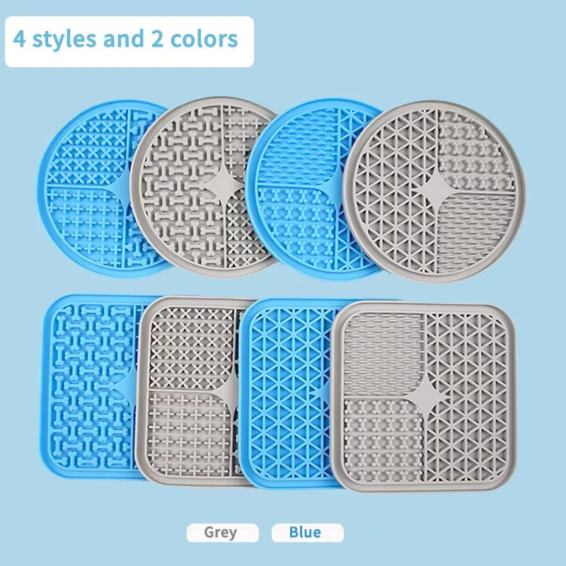 Dog Slow Feeder Mat,Relieve Anxiety Lick Pad for Small Animal Training Calming With Suction Cup Peanut Butter Snacks Lick Bowl