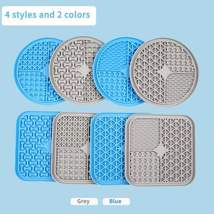 Dog Slow Feeder Mat,Relieve Anxiety Lick Pad for Small Animal Training Calming With Suction Cup Peanut Butter Snacks Lick Bowl