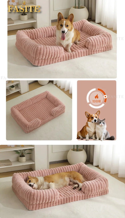 2025 Cross-border new product pet litter winter warm large dog kennel pet mat cat litter dog bed dog mat