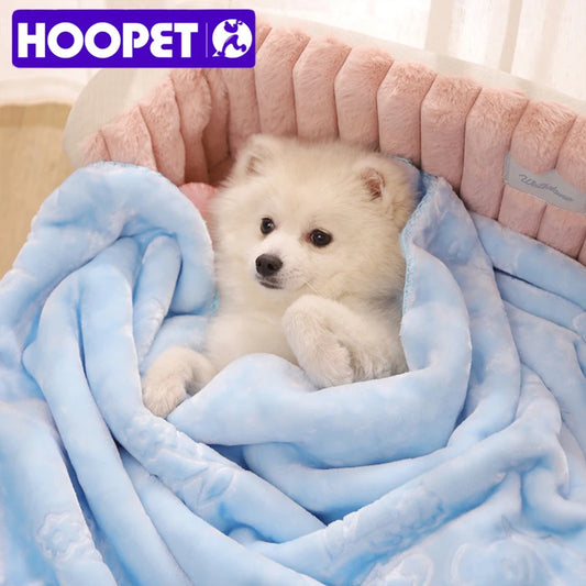 the WINTER WOOLLY PUP BLANKET - Hoopet Winter Pet Blanket, Thick Wool Feeling Blanket for Cats/Dogs, Baby Quilt Soft and Fluffy High Quality Dog/Cat Blanket