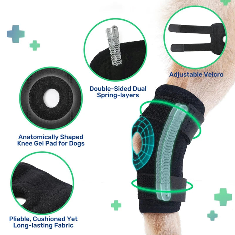 Protector Support Protects Bandage Pet Knee Pads Dogs Injury Recovery for Leg Hock Joint Wrap Breathable Injury Recover Legs Dog