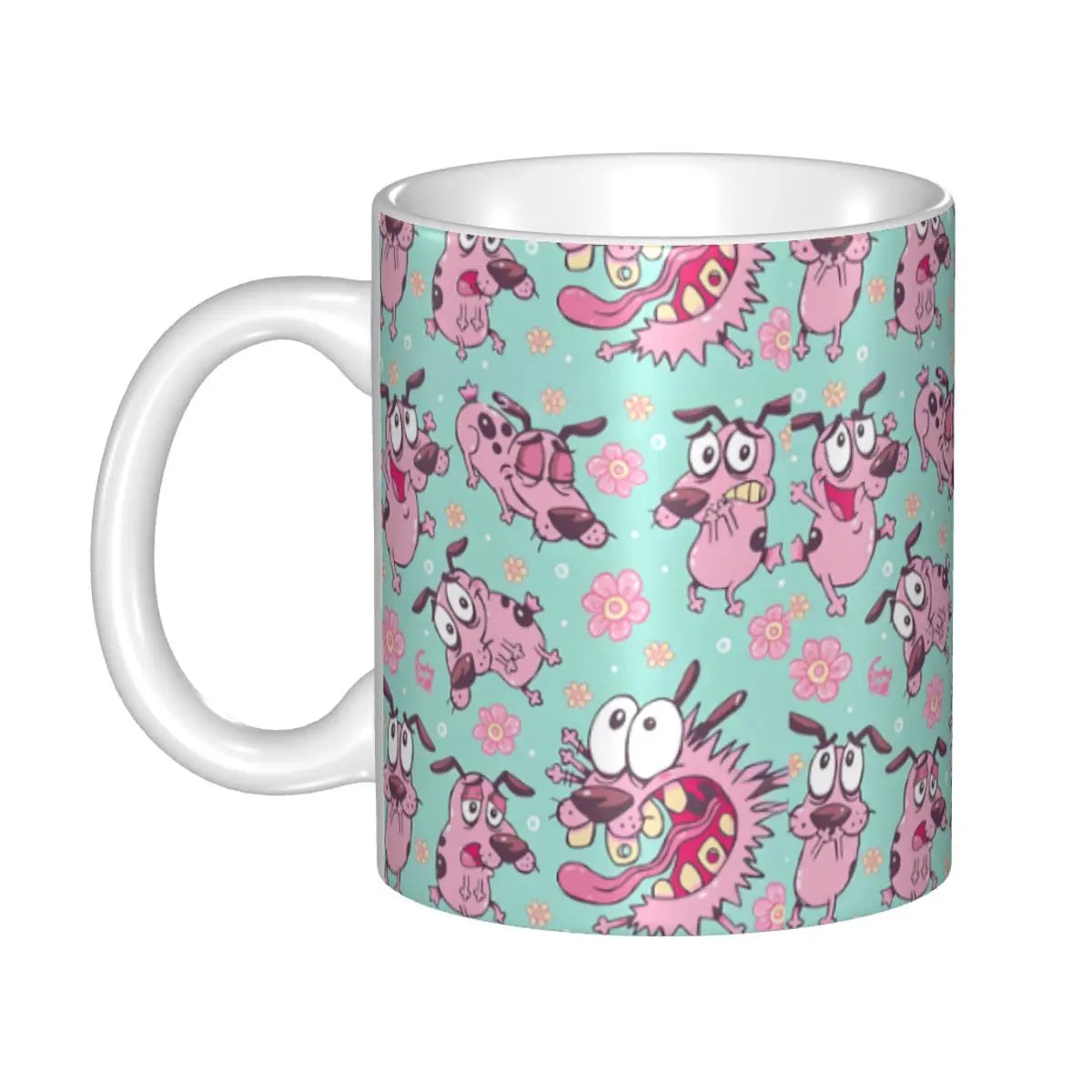 Personalized C-Courage The Cowardly Dog Coffee Mug DIY Ceramic Milk Tea Mug Cup