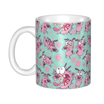 Personalized C-Courage The Cowardly Dog Coffee Mug DIY Ceramic Milk Tea Mug Cup