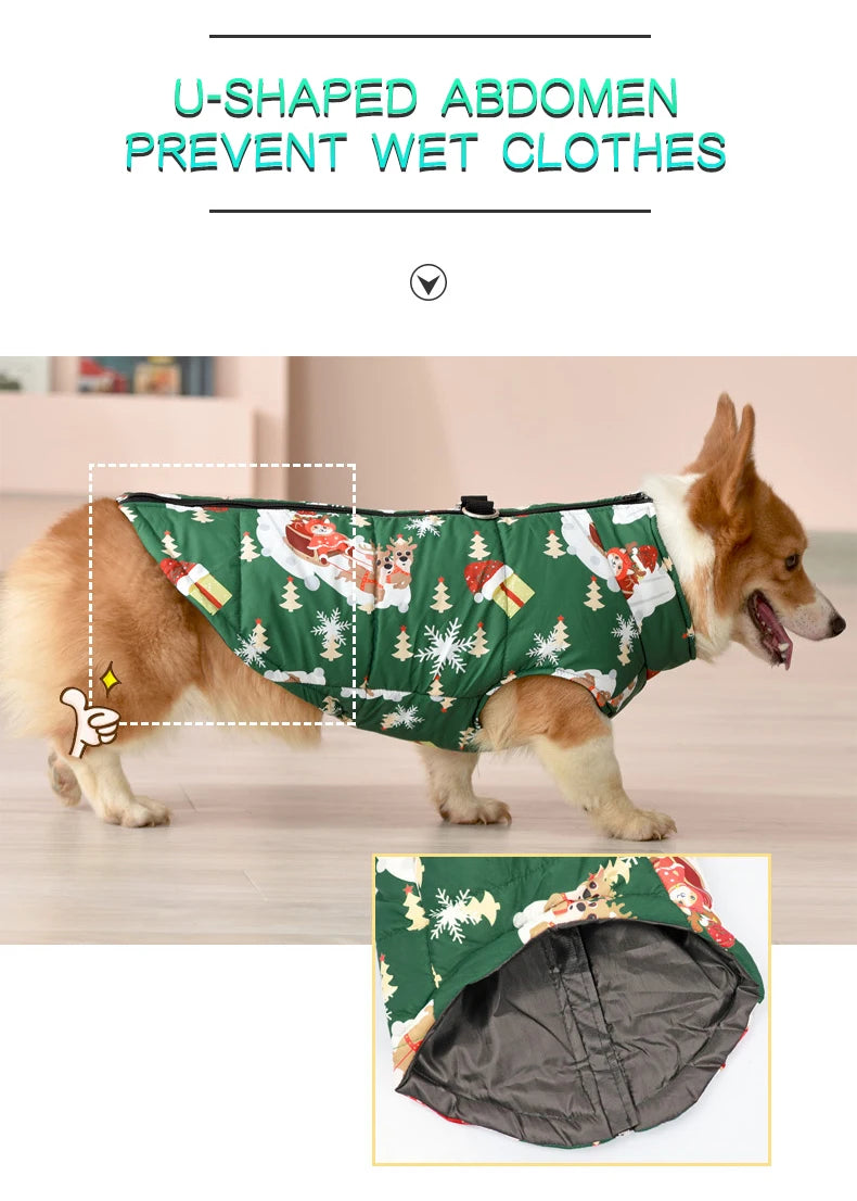 the FROSTCORE DOWN DOG JACKET - Warm Dog Down Jacket, Winter Thickened Dog Clothes, Waterproof Dog Jacket, Medium and Large Dog Clothing, Welsh Corgi Clothing