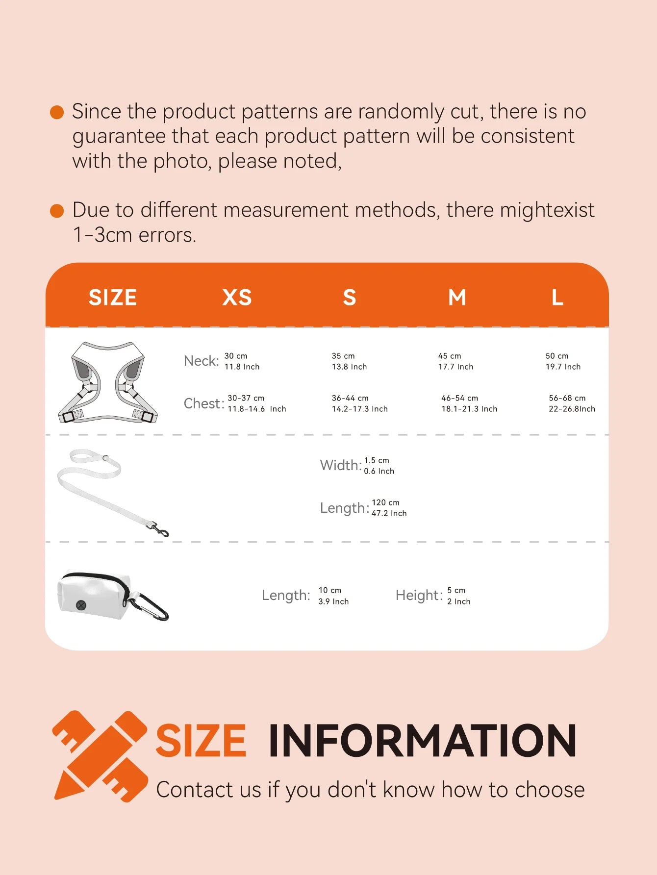 the JUCIYPAWS 3-PIECE SET - 3PCS/Set Watermelon Love, High Quality Dog Harnes Leash with Poop Bag Holder Set, Soft Breathable Lining