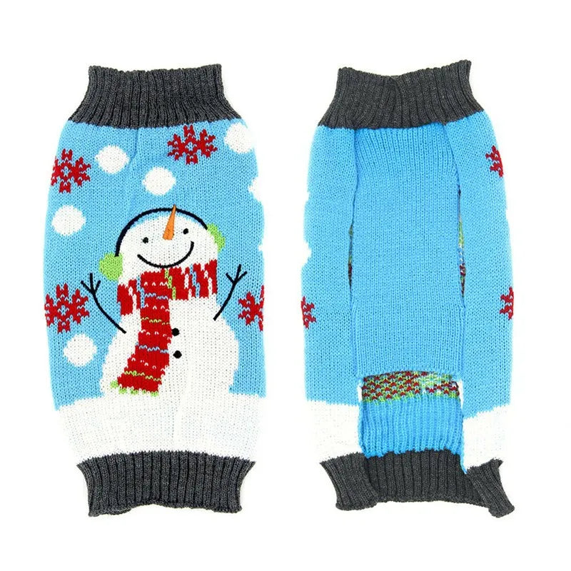 the PAW-LIDAY SWEATER - Christmas Warm Clothes for Dogs, Small/Medium/Large Dog Winter Sweater, Pet Clothing Knitted Coat, Cartoon Striped Big Dog Clothes
