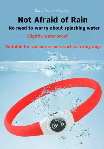 the NIGHTBEAM GLOW COLLAR - New Led Luminous Dog Collar, PVC Waterproof for Large/Medium/Small Dogs, Collar USB Light Night Safety, Pet Glowing Accessories