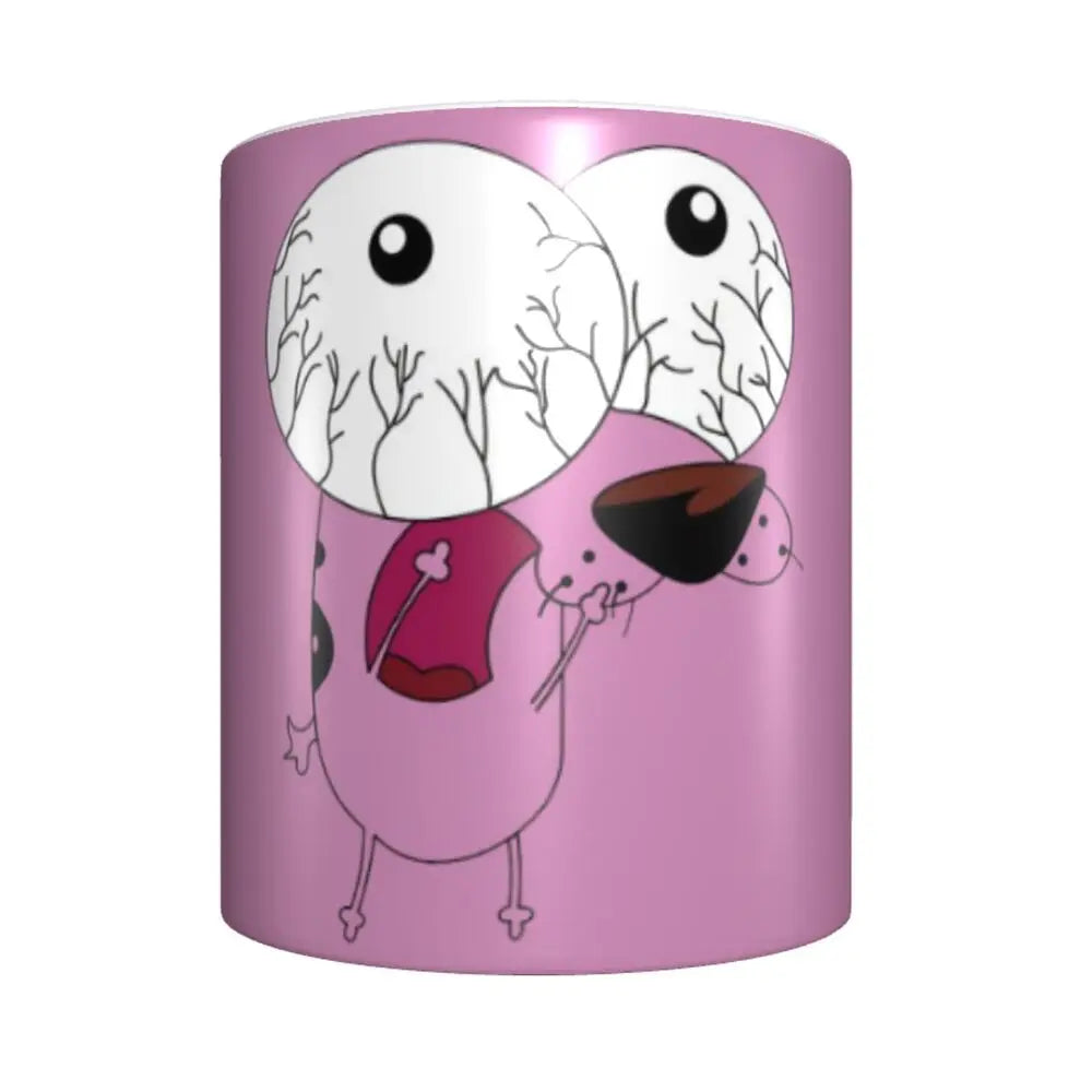 Personalized C-Courage The Cowardly Dog Coffee Mug DIY Ceramic Milk Tea Mug Cup
