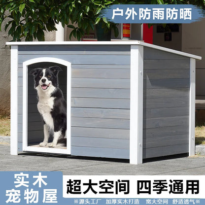 the ZEN DOGHOUSE - Doghouse Outdoor Warm and Rainproof Four-Season Universal Dog Cage, Outdoor Pet Nest Villa, Small Medium and Large Dog Sleeping