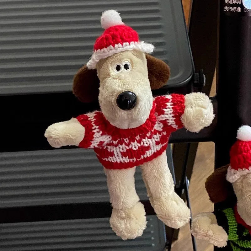 13cm-15cm Christmas Hat Puppy Refrigerator Magnet Sticker Photo Message Board Stickers Cartoon Cute Soft Magnet Home Deco