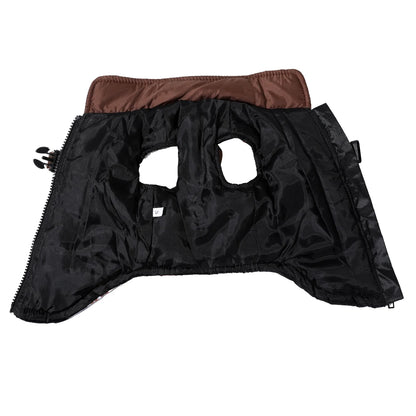 Winter Warm Pet Dog Coat For Small Medium Dogs Cat Jacket with Harness Puppy Foorprint Windproof Clothing French Bulldog Costume