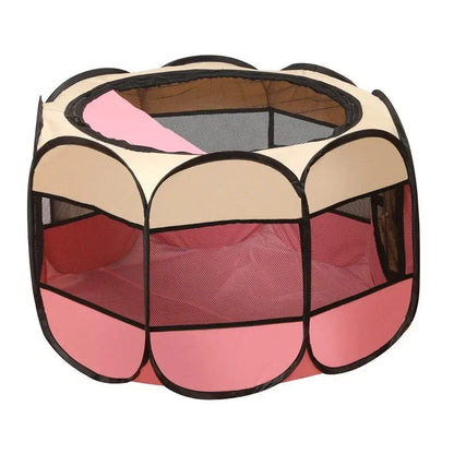 the DOGGY PLAYPEN - Portable Foldable Pet Tent Kennel, Octagonal Fence Puppy Shelter, Easy to Use Outdoor Easy Operation Large Dog Cages, Cat Fences