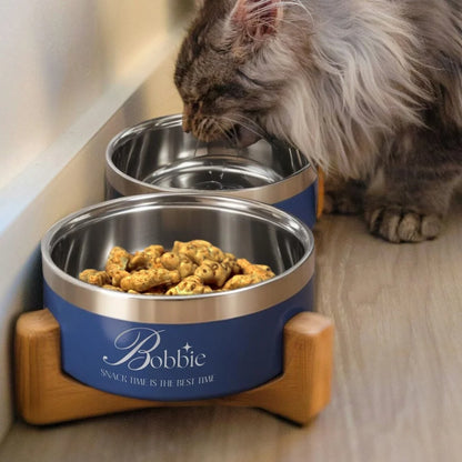 Customized Personalized 1PC Stainless Steel Round Dog Food Bowl Thickened Anti-fall Pet Rice Bowl Feeding Pet Supplies Wholesale