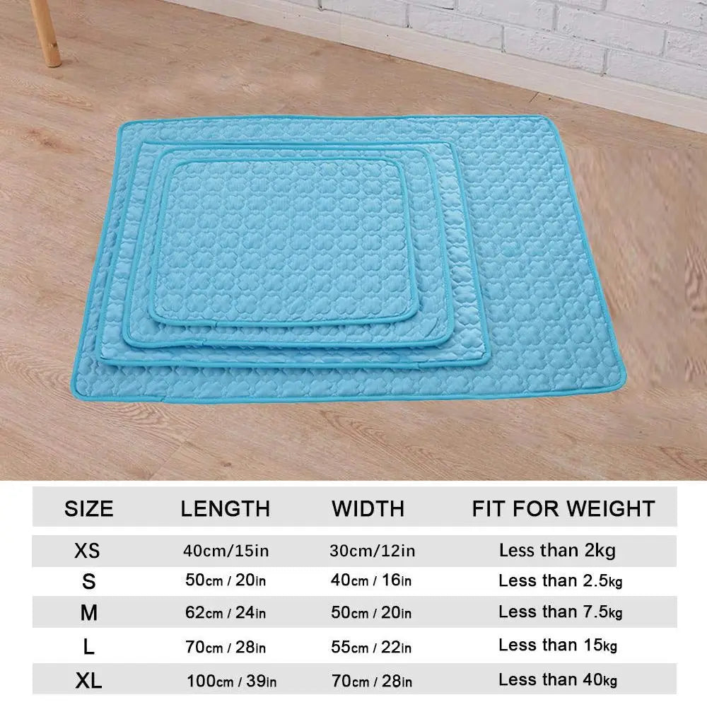 5 Sizes Cushion Moisture-proof Cold Bed Pet Cooling Mat Dog Cat Sleeping Pad Mattress