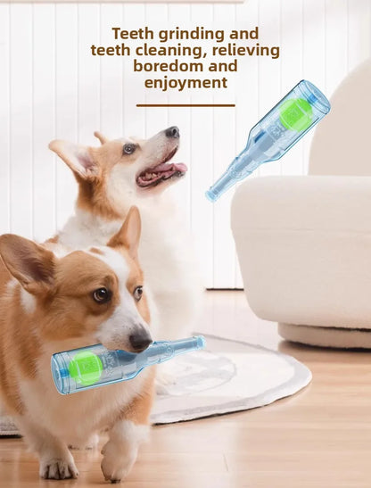 the BOTTLEBOUNCE PLAY BALL - Dog Toy Bottle Sound Chew Ball, Pet Toys Interactive Ball for Big Dog/Small, Dog Pet Training Tennis Bottle, Pet Supplies