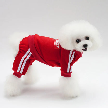 Pet Clothes for Dogs and Cats 4-Leg Hoodie Coat Pet Vest Puppy Clothes Print Design Apparel 5 Sizes Dog Clothes Dog Accessories
