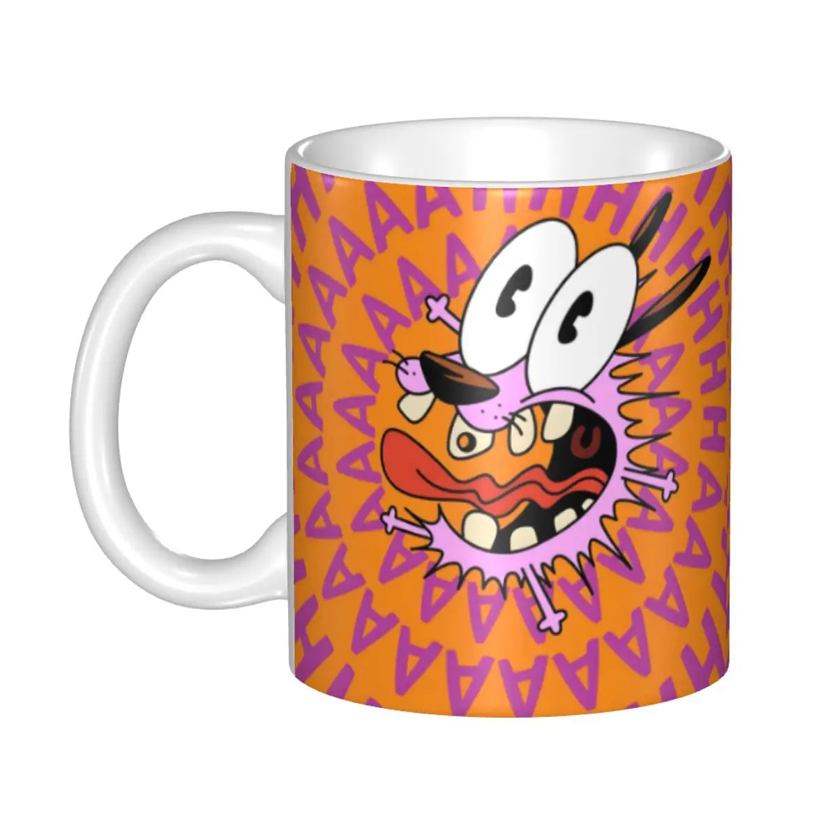 Personalized C-Courage The Cowardly Dog Coffee Mug DIY Ceramic Milk Tea Mug Cup