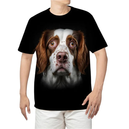 the BULL-TERRIER - Summer Bull-Terrier Dog Graphic 3D Print T-Shirts, Men/Women Dog Animal T-Shirt, Short Sleeve Oversized Kids Tee Top